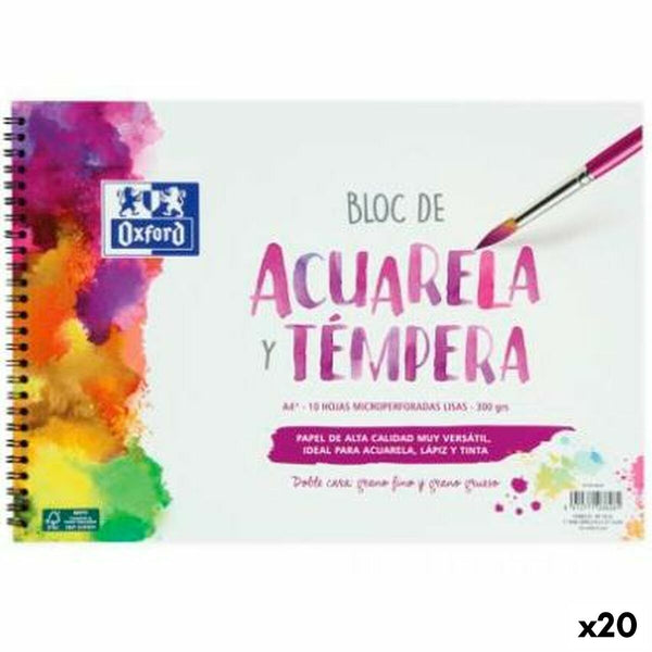 Aquarellblock Oxford 10 Blatt 300 g/m² (20 Stück)