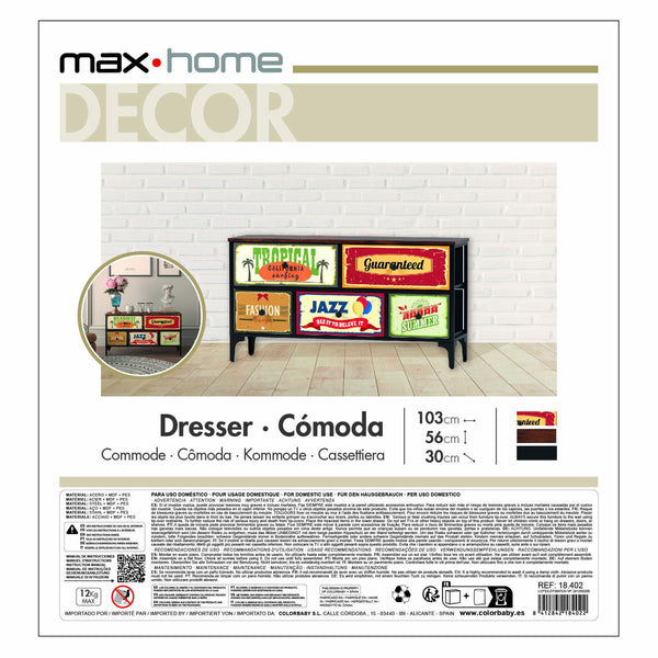 Kommode Max Home Vintage 103 x 56 x 30 cm