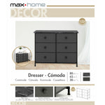 Kommode Max Home Grau Marmor 80 x 62 x 30 cm