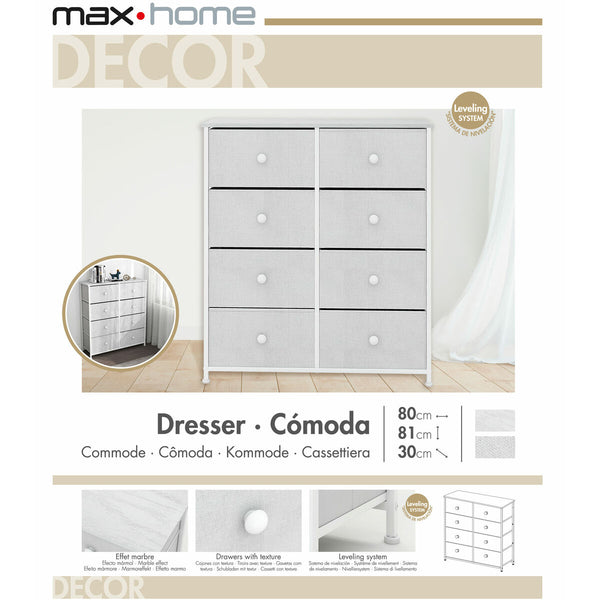 Kommode Max Home Weiß 80 x 81 x 30 cm