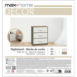 Nachttisch Max Home Weiß Grau 58 x 70 x 30 cm