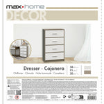 Kommode Max Home Weiß Grau Moderne 58 x 91 x 30 cm
