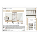Kommode Max Home Weiß Grau Moderne 58 x 112 x 30 cm