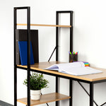 Schreibtisch mit Regal Max Home Stahl Melamine Spanplatte 100 x 120 x 52 cm