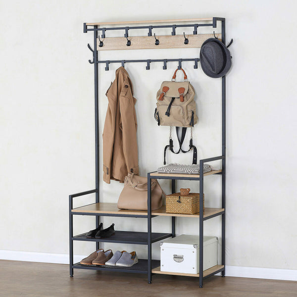 Garderobe mit Einlegeboden Max Home Stahl Melamine Spanplatte Minimalistisch 102 x 180 x 40 cm