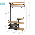 Garderobe mit Einlegeboden Max Home Stahl Melamine Spanplatte Minimalistisch 102 x 180 x 40 cm