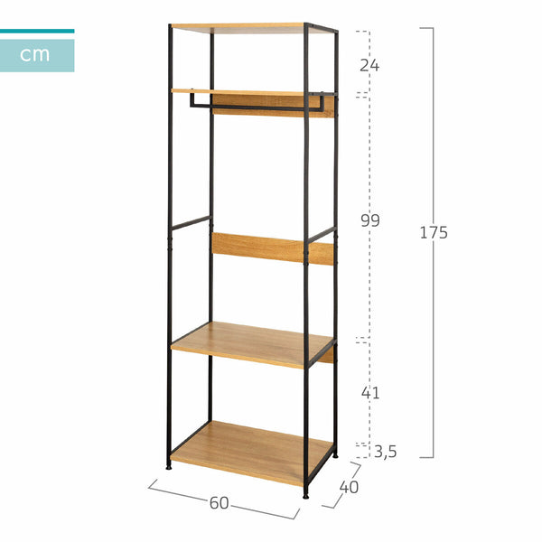 Schrank Max Home Stahl Melamine Spanplatte 60 x 175 x 40 cm
