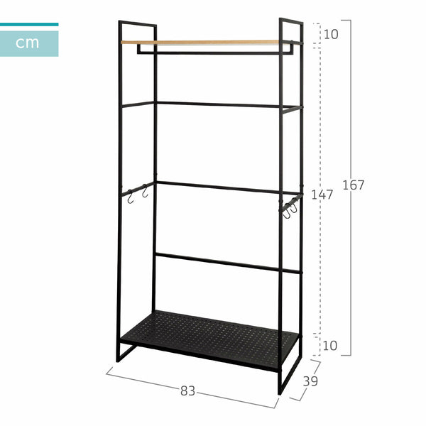 Schrank Max Home Stahl Melamine Spanplatte 83 x 167 x 39 cm