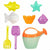 Strandspielzeuge-Set Colorbaby 27cm Bunt