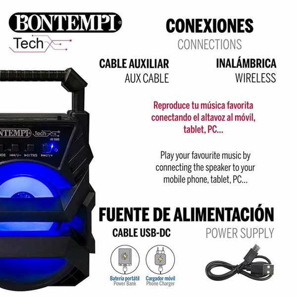 Bluetooth Lautsprecher mit Karaoke Mikrofon Colorbaby