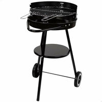 Holzkohlegrill mit Rädern Aktive Textilene 42 x 76,5 cm Schwarz