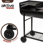 Holzkohlegrill mit Rädern Aktive Kunststoff Emailliertes Metall 97 x 96 x 42 cm Schwarz
