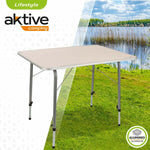 Tisch Aktive 80 x 60 cm Weiß Biegsam Camping
