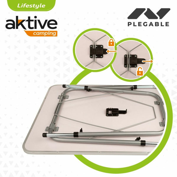 Tisch Aktive 80 x 60 cm Weiß Biegsam Camping