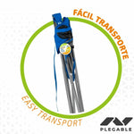 Gepolsterte Campingstuhl Aktive 57 x 60 x 97 cm Blau