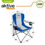 Gepolsterte Campingstuhl Aktive 57 x 60 x 97 cm Blau