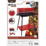 Holzkohlegrill mit Rädern Aktive Stahl Kunststoff Emailliertes Metall 66 x 85 x 44 cm Rot