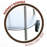 Holzkohlegrill mit Rädern Aktive 51 x 51 x 82 cm Schwarz