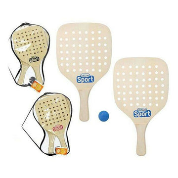 Strandschläger mit Ball Sport Aktive 12 mm Blau Orange 22 x 1 x 39 cm