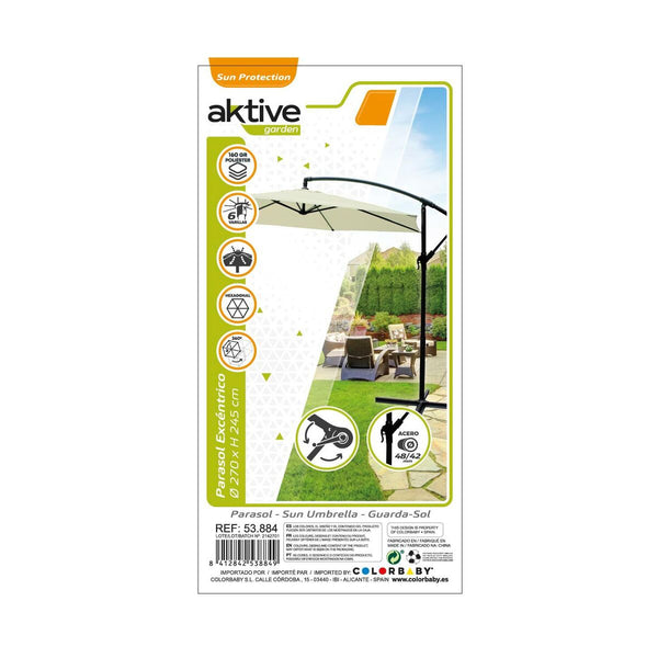 Solskærm Aktive BANANA 270 x 268 x 270 cm Ø 270 cm Aluminium Creme