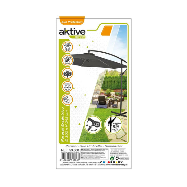 Sonnenschirm Aktive Grau Ø 300 cm 300 x 247 x 300 cm