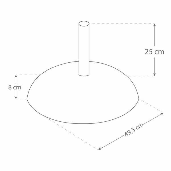 Fuß für Sonnenschirm Colorbaby 25 kg Schwarz Stahl Zement