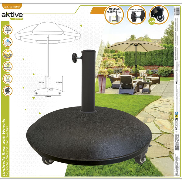 Fuß für Sonnenschirm Aktive 50 x 34 x 50 cm Zement Stahl