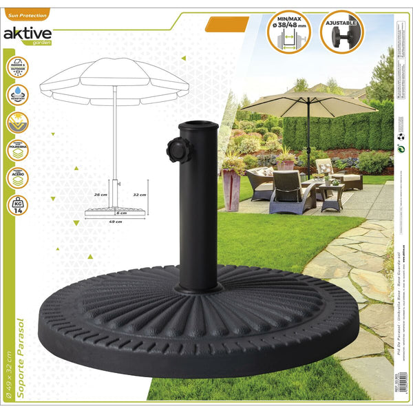 Fuß für Sonnenschirm Aktive 49 x 32 x 49 cm Stahl Polyesterharz