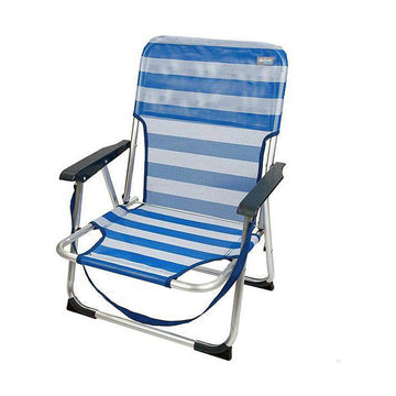 Strandstuhl Aktive Weiß Marineblau 55 x 35 x 72 cm 44 x 35 x 72 cm