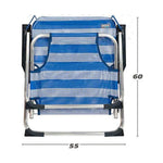 Strandstuhl Aktive Weiß Marineblau 55 x 35 x 72 cm 44 x 35 x 72 cm