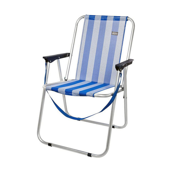 Strandstuhl Aktive Weiß Marineblau 44 x 45 x 76 cm Matrose