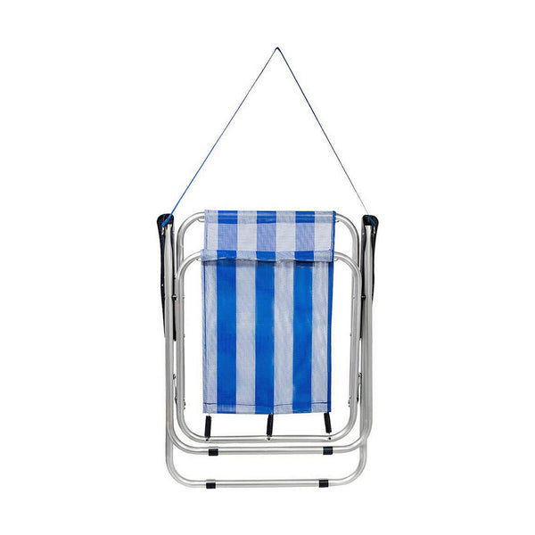 Strandstuhl Aktive Weiß Marineblau 44 x 45 x 76 cm Matrose