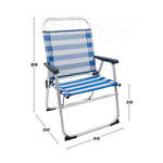 Strandstuhl Aktive Weiß Marineblau 56 x 50 x 88 cm 48 x 50 x 88 cm Matrose