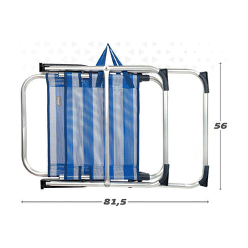 Strandstuhl Aktive Weiß Marineblau 56 x 50 x 88 cm 48 x 50 x 88 cm Matrose