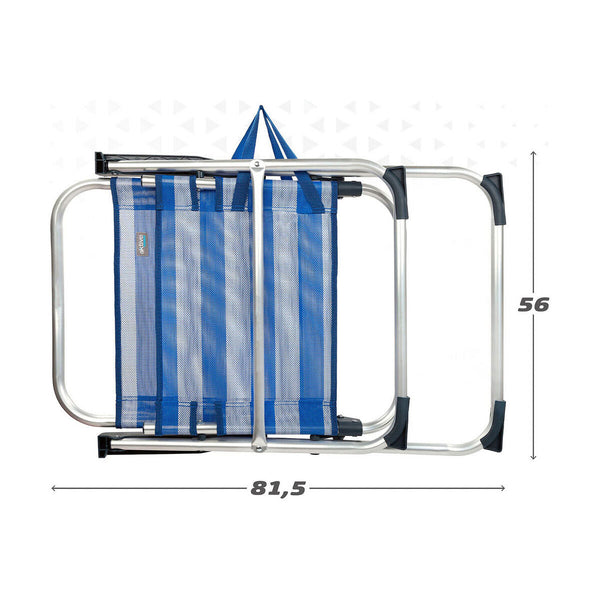 Strandstuhl Aktive Weiß Marineblau 56 x 50 x 88 cm 48 x 50 x 88 cm Matrose