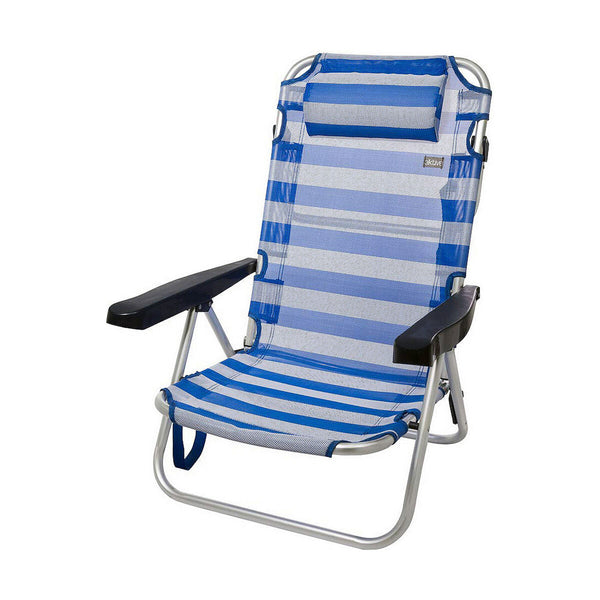 Gepolsterte Campingstuhl Aktive Weiß Marineblau 48 x 48,5 x 84 cm Matrose