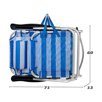 Gepolsterte Campingstuhl Aktive Weiß Marineblau 48 x 48,5 x 84 cm Matrose