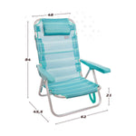 Gepolsterte Campingstuhl Colorbaby Mediterran Weiß türkis 48 x 45,5 x 84 cm