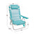 Gepolsterte Campingstuhl Colorbaby Mediterran Weiß türkis 48 x 45,5 x 84 cm