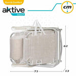 Gepolsterte Campingstuhl Aktive Weiß 48 x 46 x 84 cm Strand