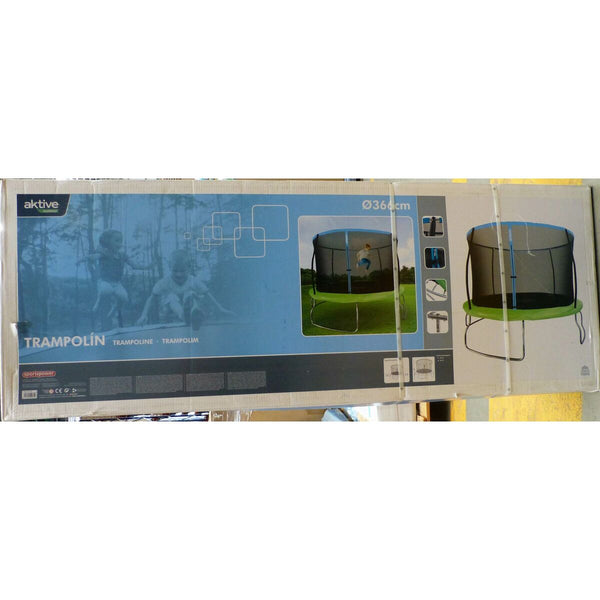 Kindertrampolin mit Sicherheitsnetz Aktive 366 x 266 x 366 cm