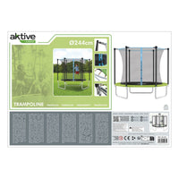 Kindertrampolin mit Sicherheitsnetz Aktive 244 x 239 x 244 cm Ø 244 cm