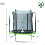 Kindertrampolin mit Sicherheitsnetz Aktive 244 x 239 x 244 cm Ø 244 cm