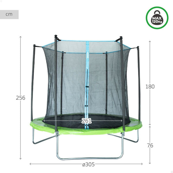 Kindertrampolin mit Sicherheitsnetz Aktive 305 x 256 x 305 cm Ø 305 cm