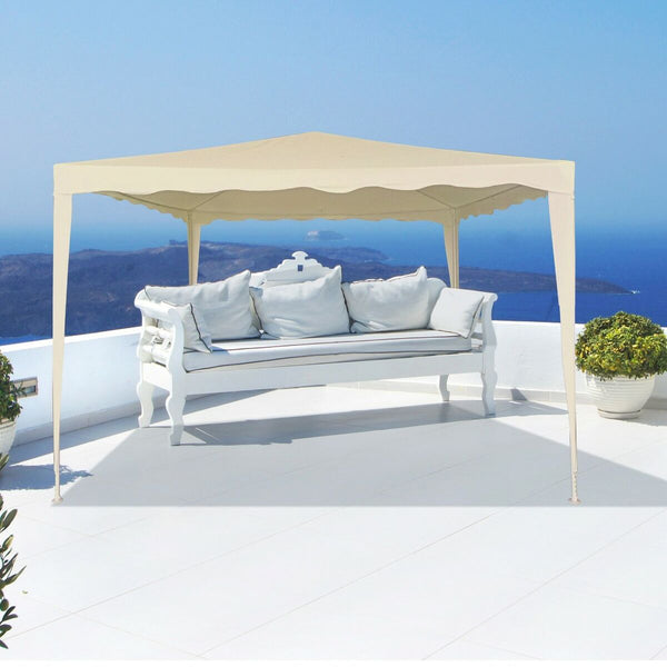 Gartenlaube Aktive 300 x 240 x 300 cm Metall Polyester Creme