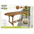 Asuziehbarer Tisch Aktive 200 x 74 x 90 cm Akazienholz