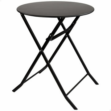 Table Klapptisch Aktive kreisförmig Schwarz Stahl 60 x 70 cm