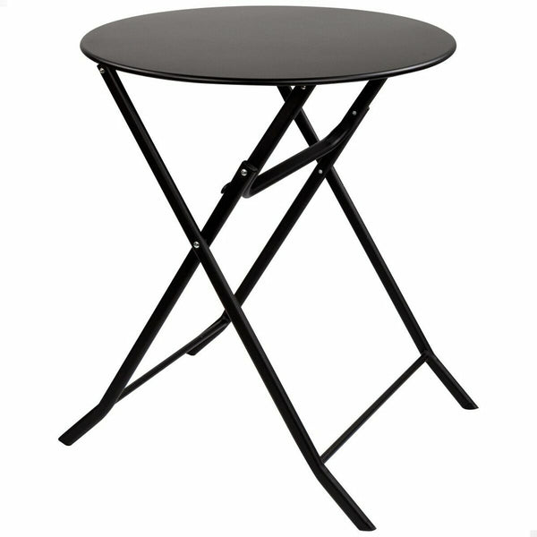 Table Klapptisch Aktive kreisförmig Schwarz Stahl 60 x 70 cm