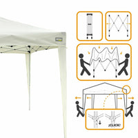 Gartenlaube Colorbaby Max-Air Weiß Stoff Stahl 300 x 300 x 250 cm