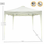 Gartenlaube Colorbaby Max-Air Weiß Stoff Stahl 300 x 300 x 250 cm